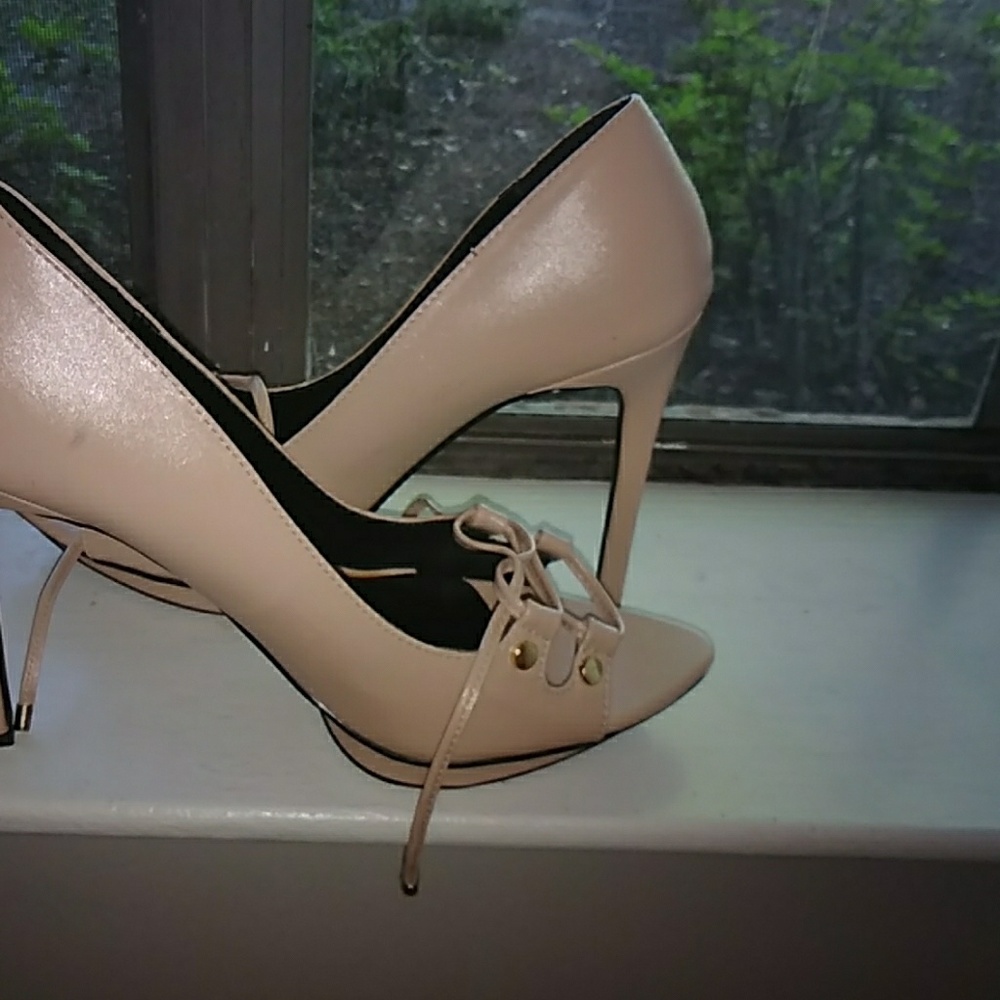 Nasty Gal Size 9 Tan High Heel With Strings